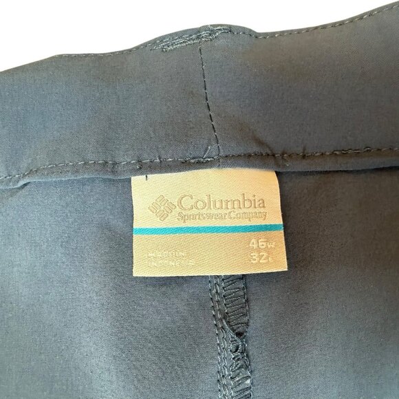 Columbia Hiking Pants Mens 46x26 Narrow Pointe Lightweight Stretch Blue - Picture 6 of 7
